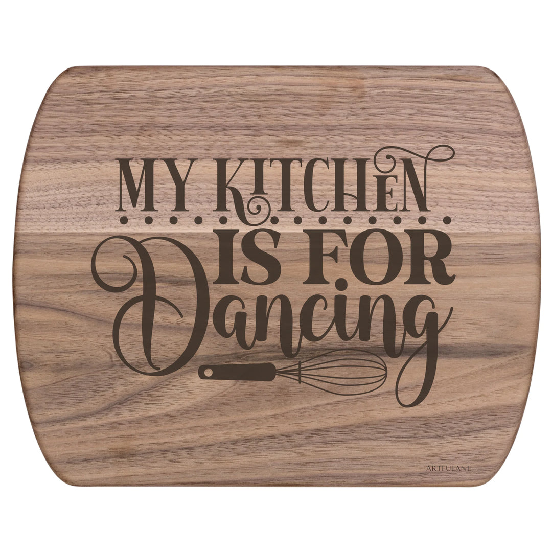 Walnut Hardwood Oval Cutting Board - ARTFULANE