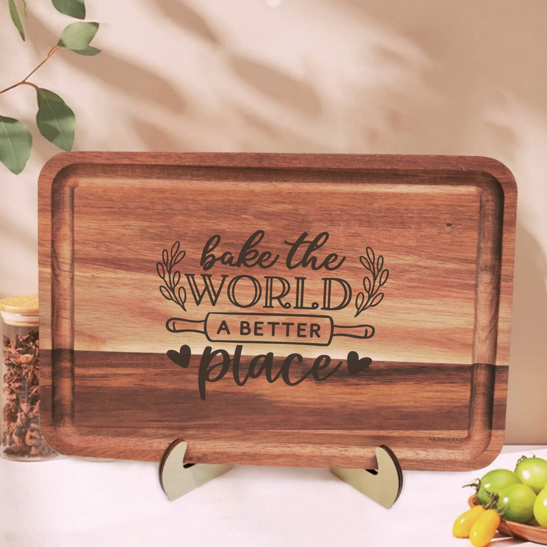 Engraved Wooden Cutting Board-kitchen quotes designs by ARTFULANE
