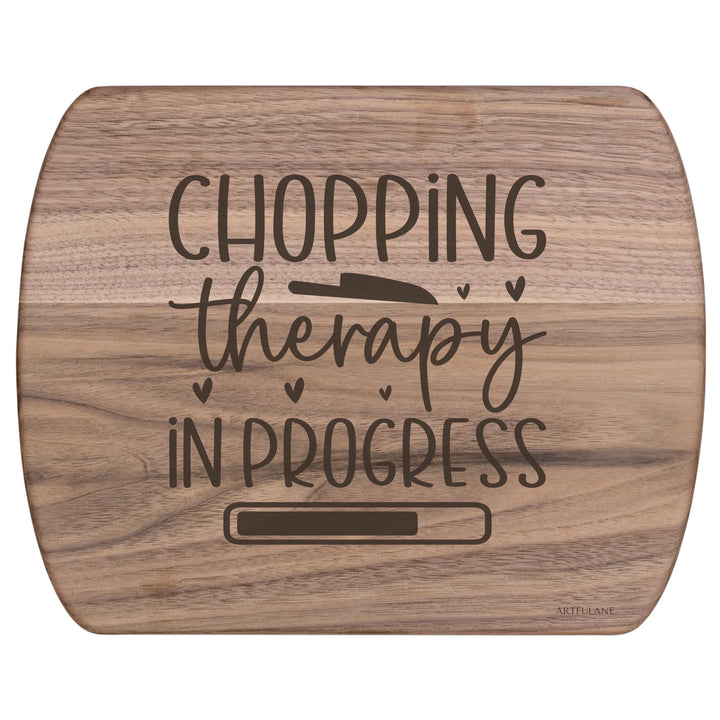 Walnut Hardwood Oval Cutting Board - Chef Humor designs by ARTFULANE