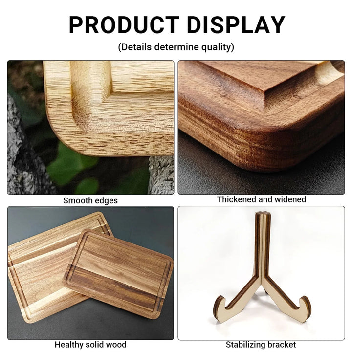 Product features of Personalized kitchen cutting board engraved with family monogram and optional top or bottom text, crafted from walnut and maple hardwood by ARTFULANE
