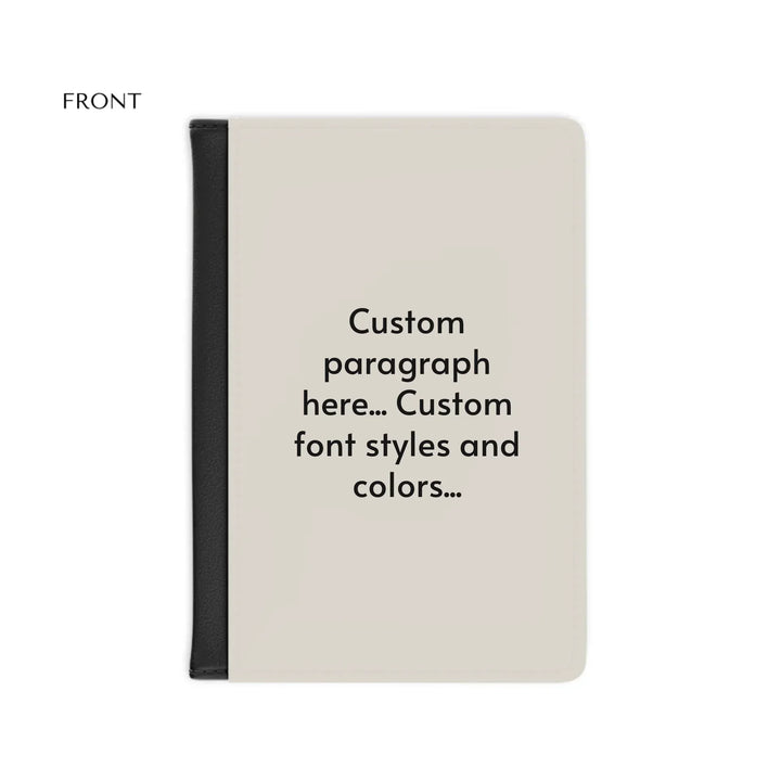 Passport Cover front-Custom message, fonts, and colors-ARTFULANE