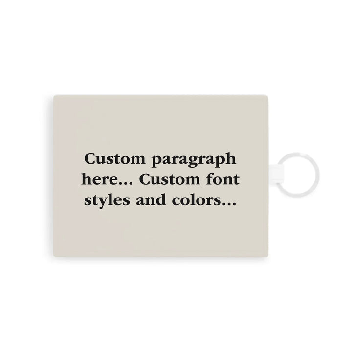 Saffiano Leather Card Holder Front-Custom message, fonts, and colors-ARTFULANE