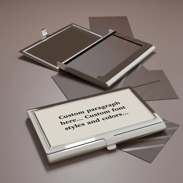 Business card holder-Custom message, fonts, and colors-ARTFULANE