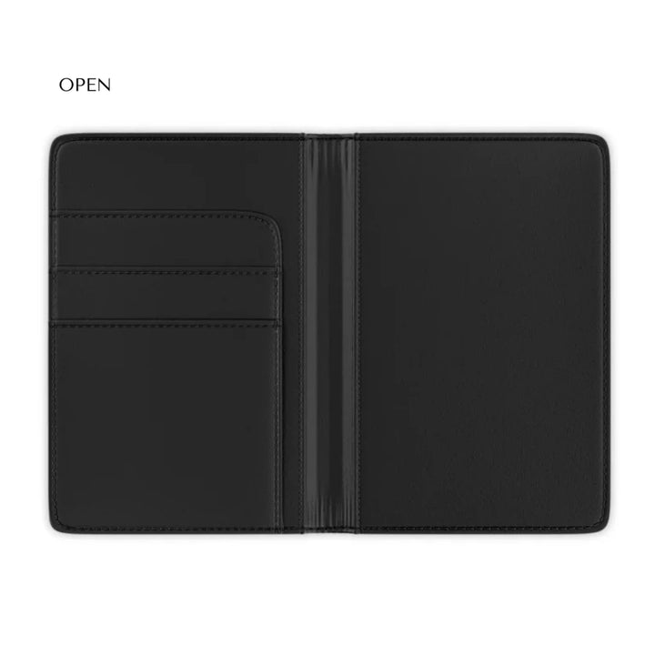 Passport Cover Open-Custom spiral text, fonts, and colors-ARTFULANE