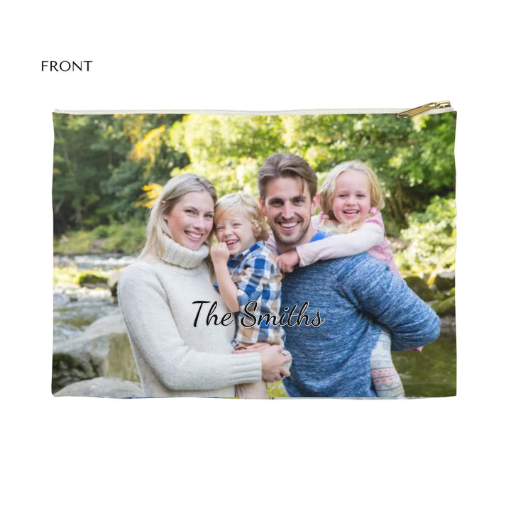 Flat Accessory Pouch Front-Custom photo, text, fonts, and colors-ARTFULANE
