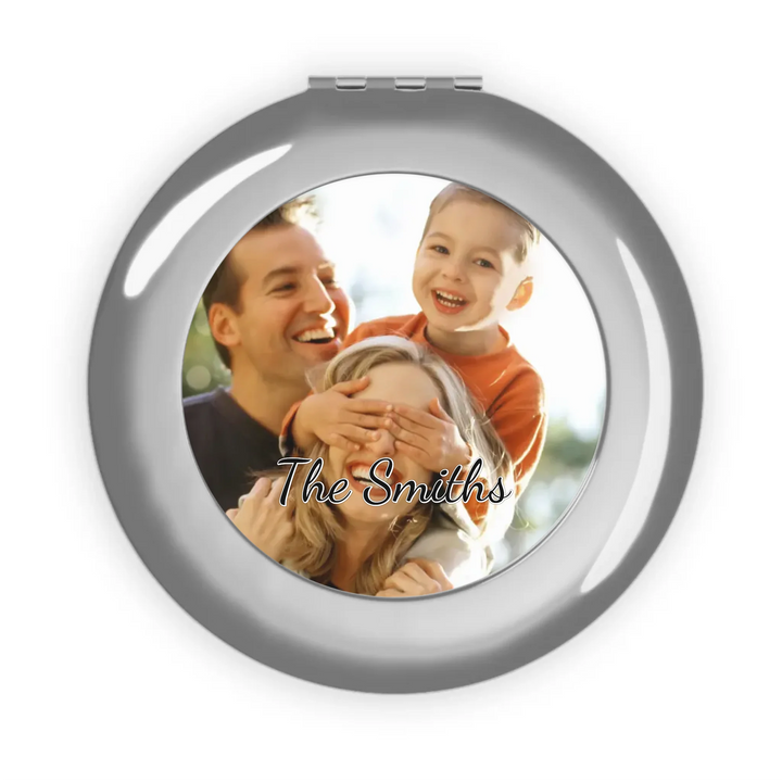 Compact Travel Mirror Front-Custom photo, text, fonts, and colors-ARTFULANE