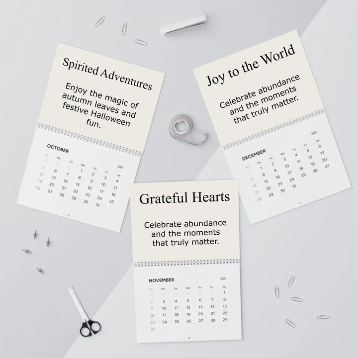 wall calendar oct-dec