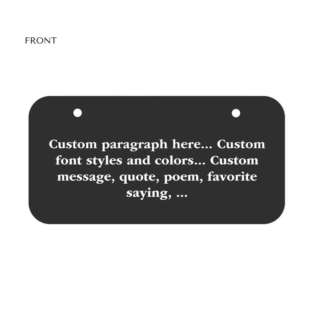 MINI LICENSE PLATE Front