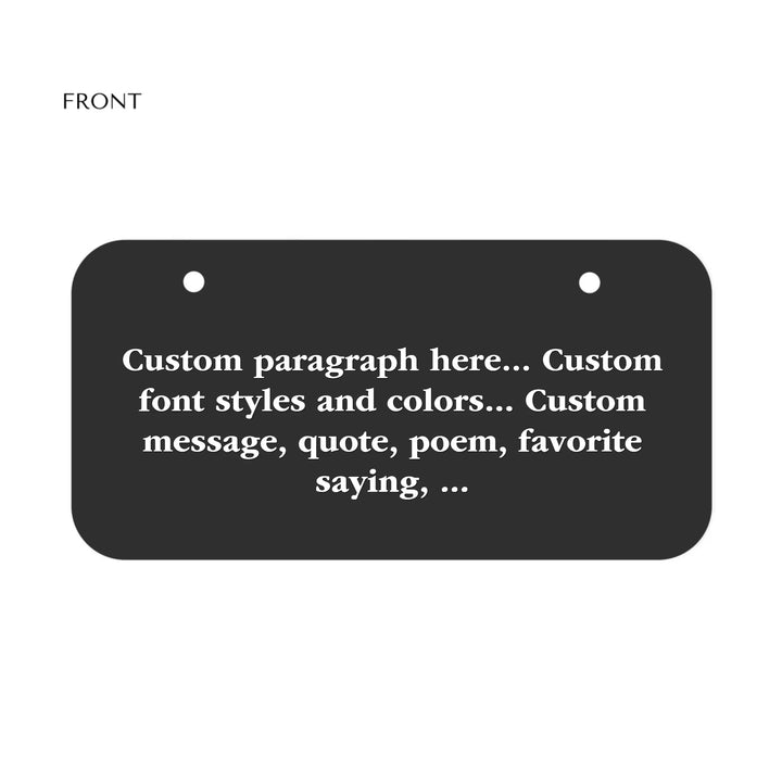 MINI LICENSE PLATE Front