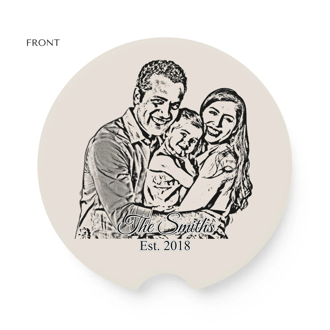 SOAPSTONE CAR COASTER Front