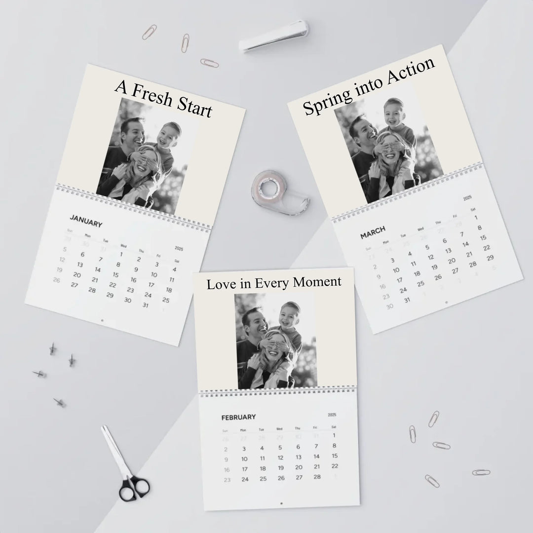 wall calendar Jan-Mar