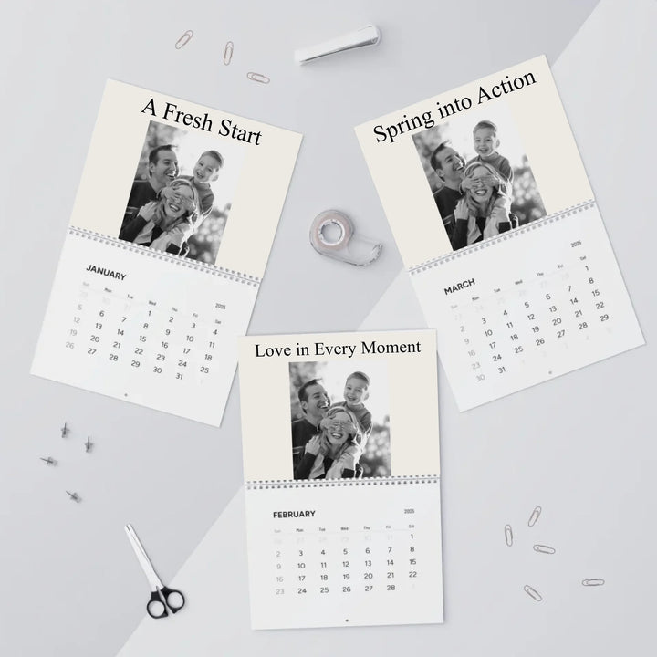 wall calendar Jan-Mar