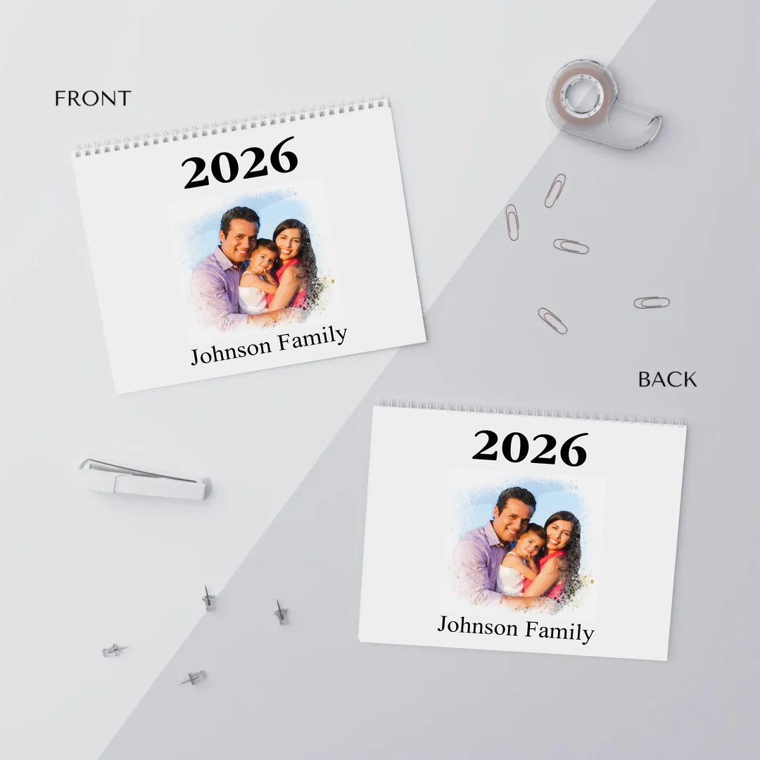 wall calendar front and back covers