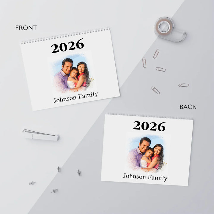 wall calendar front and back covers