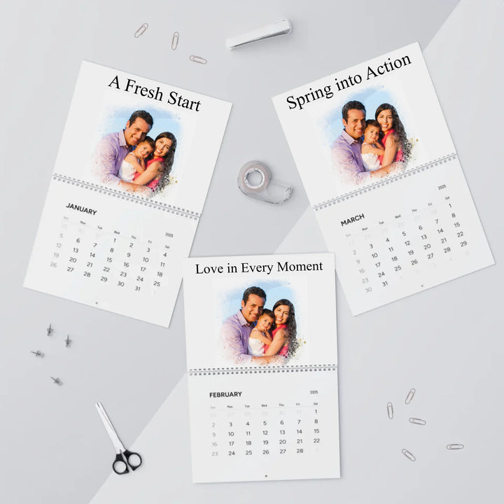 wall calendar Jan-Mar