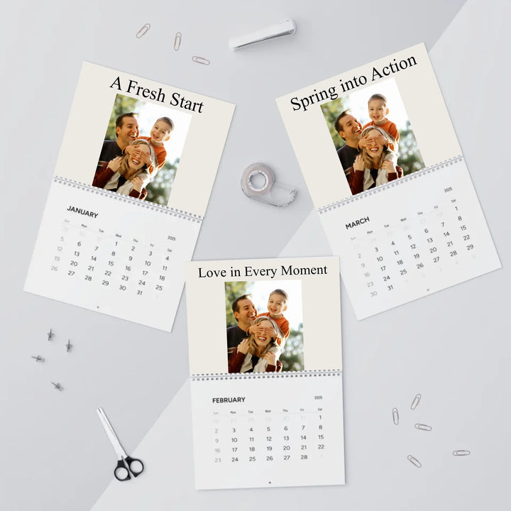 wall calendar Jan-Mar