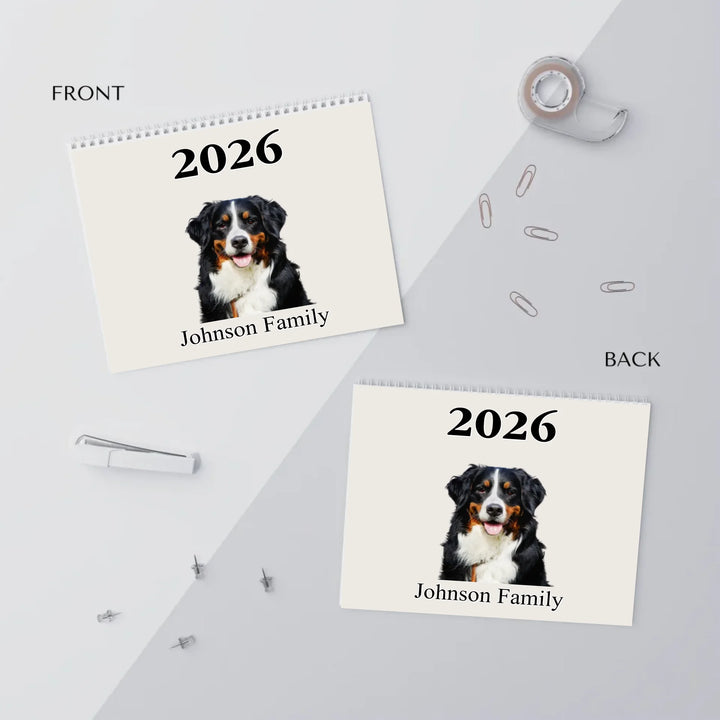 wall calendar front and back covers