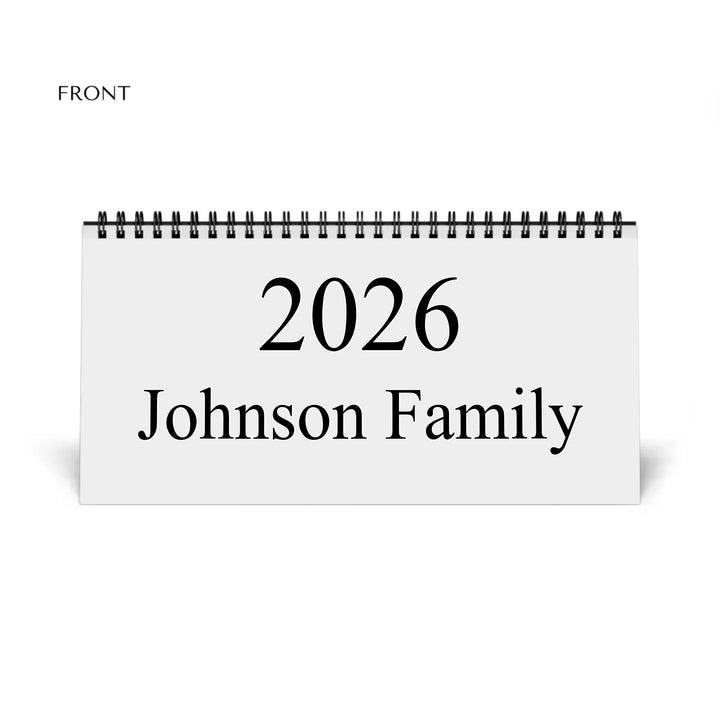 desktop calendar front