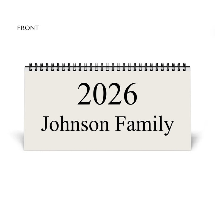 desktop calendar front