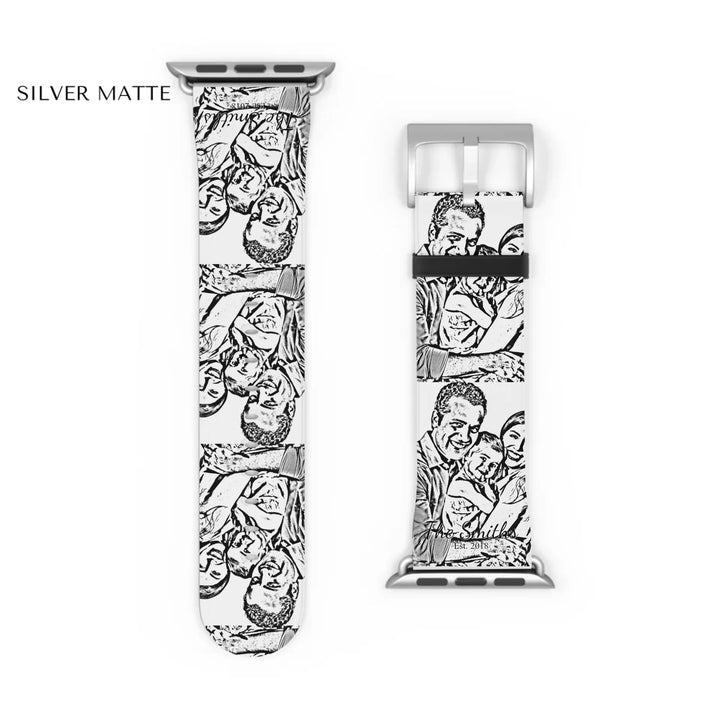 Watch Band Close-up Silver matte
