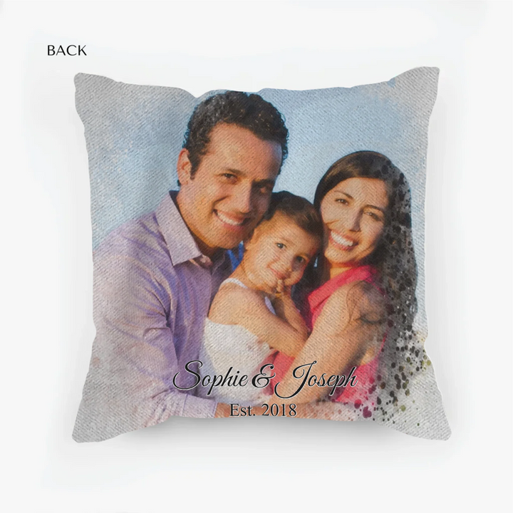 woven pillow back