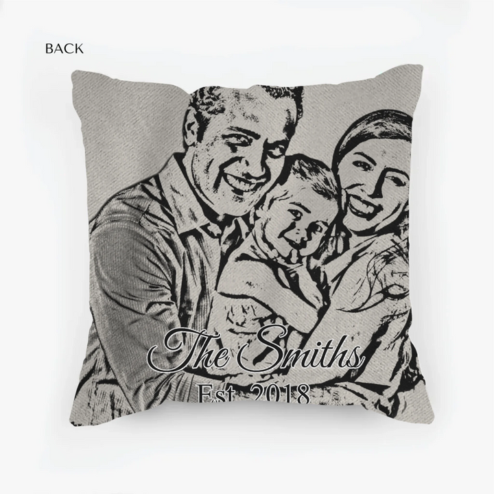 woven pillow back