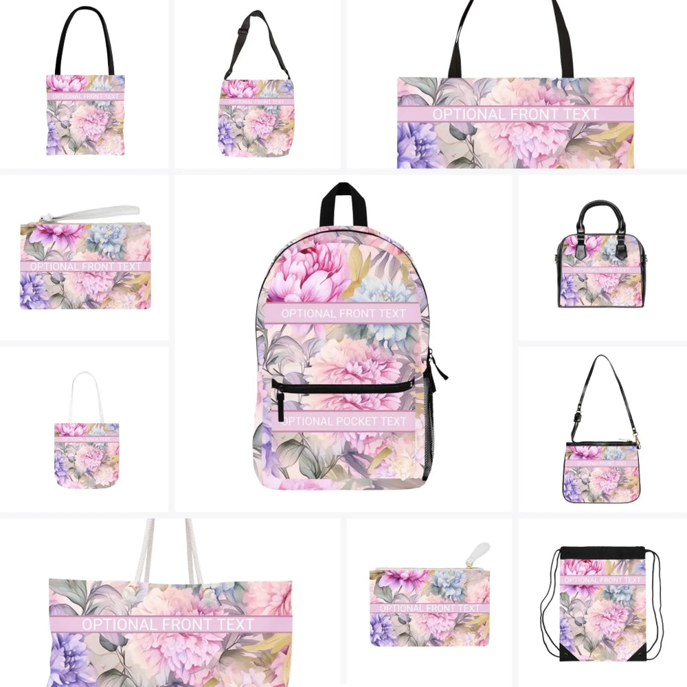 Custom Floral Watercolor Everyday Bags - Tote, Weekender, Shoulder, Clutch, Backpack & String Bags - ARTFULANE