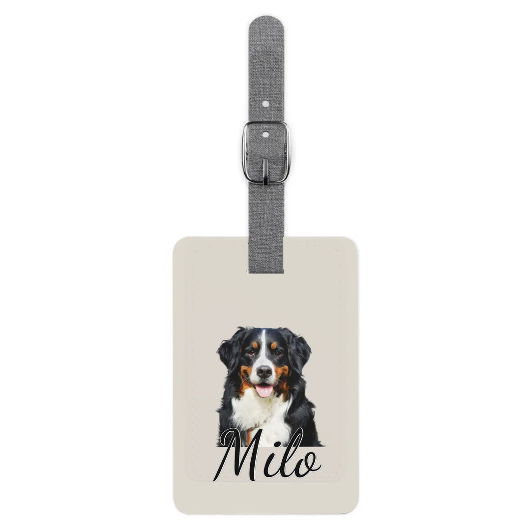 Saffiano Luggage Tag Front-Custom photo, text, fonts, and colors-ARTFULANE