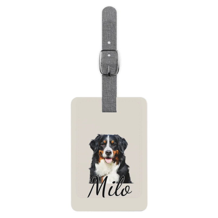 Saffiano Luggage Tag Front-Custom photo, text, fonts, and colors-ARTFULANE