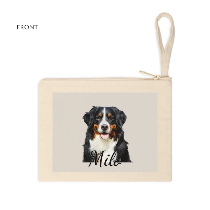 Cotton Accessory Zipper Pouch Front-Custom photo, text, fonts, and colors-ARTFULANE