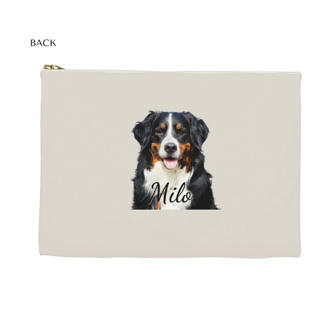 Flat Accessory Pouch Back-Custom photo, text, fonts, and colors-ARTFULANE
