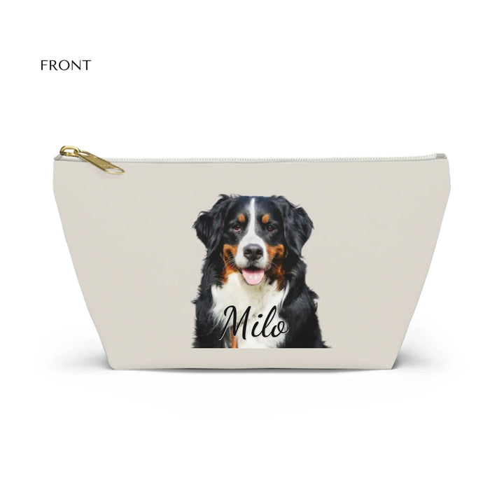 Structured Accessory Pouch w T-bottom Front-Custom photo, text, fonts, and colors-ARTFULANE