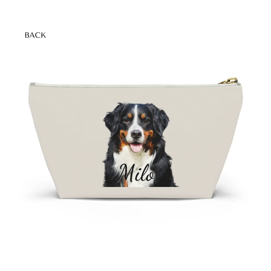 Structured Accessory Pouch w T-bottom Back-Custom photo, text, fonts, and colors-ARTFULANE