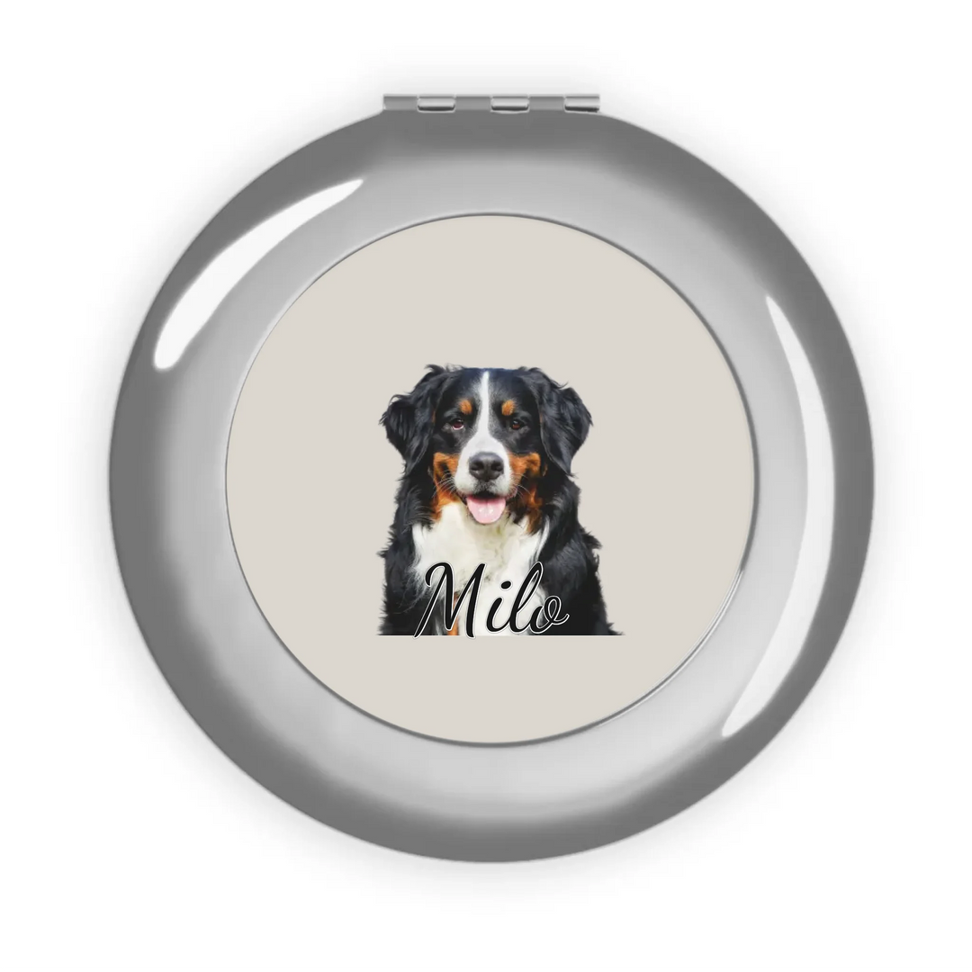 Compact Travel Mirror Front-Custom photo, text, fonts, and colors-ARTFULANE