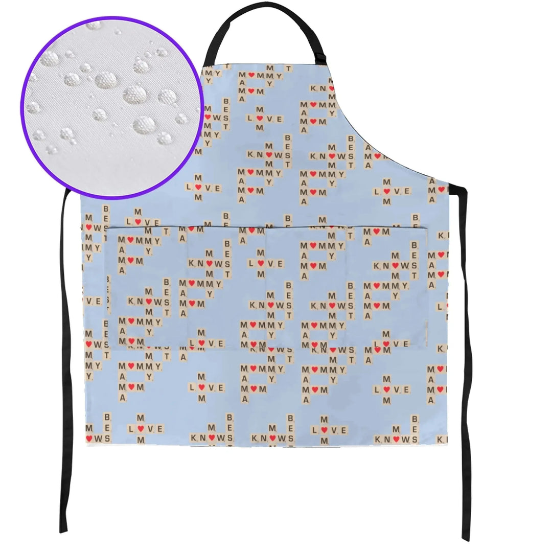 Apron-with-Pocket-Mom-Knows-Best-Word-Tile-front-artfulane