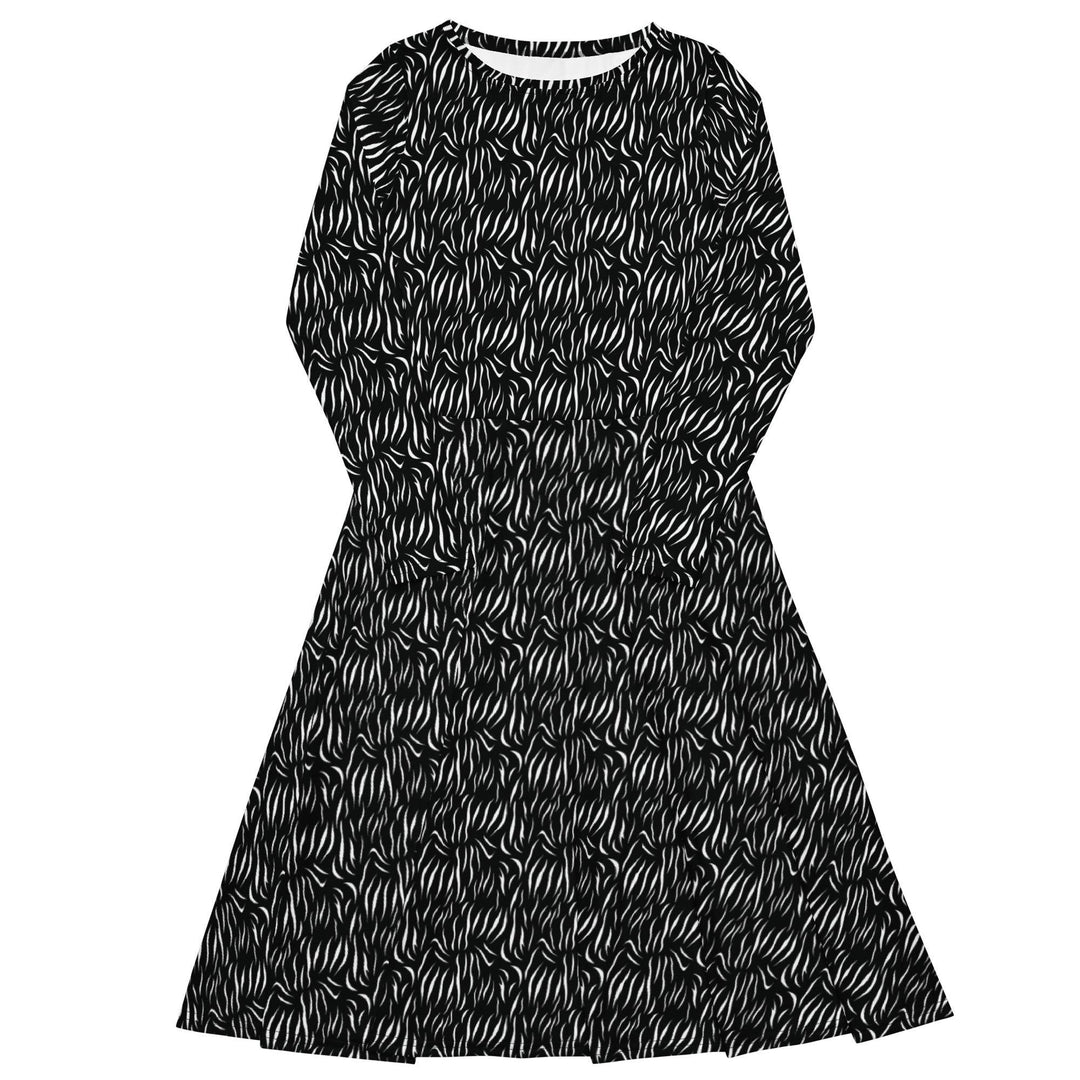 Black Tiger Midi Dress - ARTFULANE