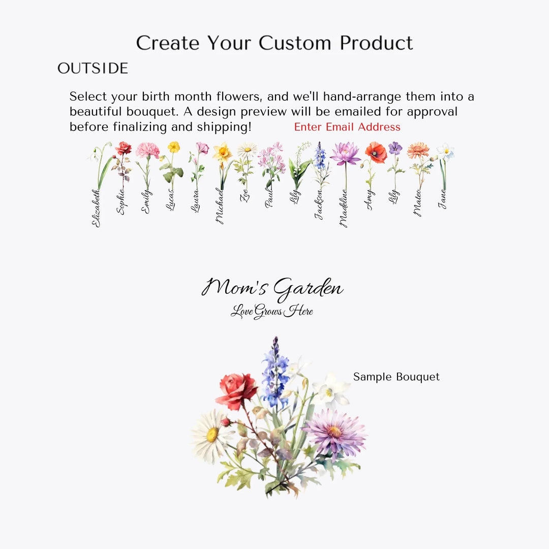 Create-Your-Own-Custom-Birth-Month-Flower-Bouquet-Circle-Locket-Necklace-artfulane