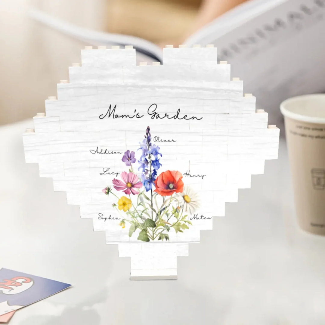 Custom-Birth-Month-Flower-Bouquet-Heart-Building-Brick-with-Stand-artfulane