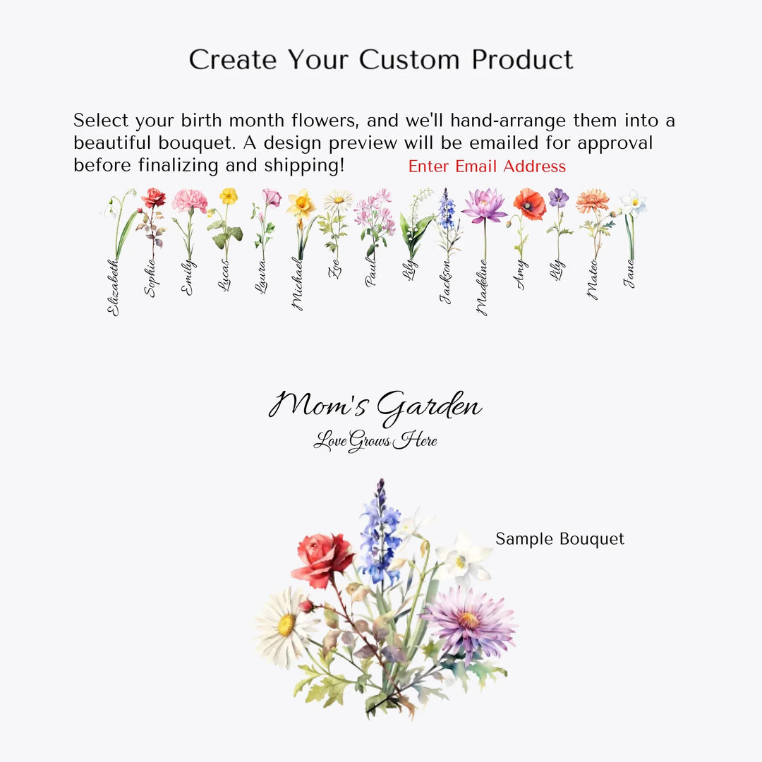 create-your-own-Custom-Birth-Month-Flower-Bouquet-heart-glass-ornamnent-wind-chime-artfulane