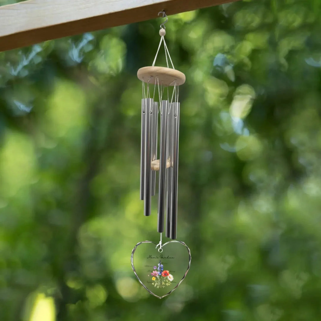 Custom-Birth-Month-Flower-Bouquet-heart-glass-ornamnent-wind-chime-scenario-artfulane