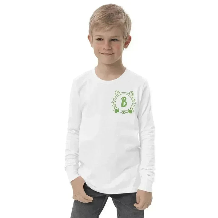 Custom Embroidered Cat Dog Monogram Long Sleeve T-Shirt - ARTFULANE