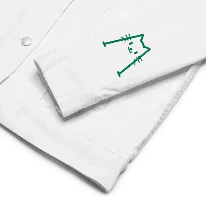 Custom Embroidered Cat Initial Jacket - ARTFULANE