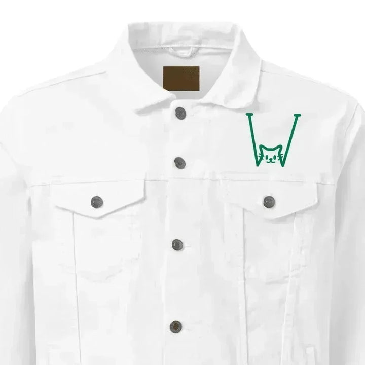 Custom Embroidered Cat Initial Jacket - ARTFULANE