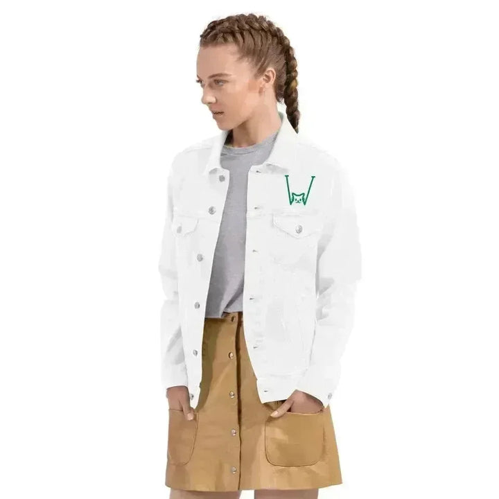 Custom Embroidered Cat Initial Jacket - ARTFULANE