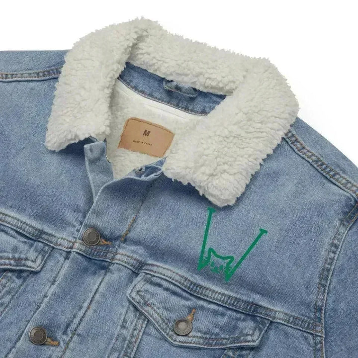 Custom Embroidered Cat Initial Jacket - ARTFULANE