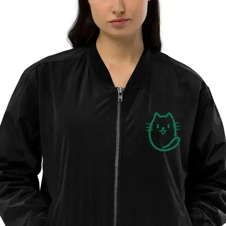Custom Embroidered Cat Initial Jacket - ARTFULANE