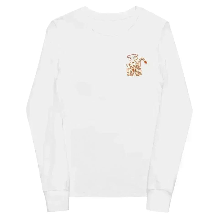 Custom Embroidered Haunted Zoo Animals Long Sleeve T-Shirt - ARTFULANE