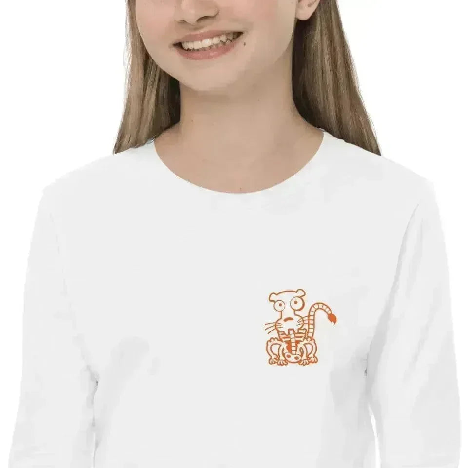 Custom Embroidered Haunted Zoo Animals Long Sleeve T-Shirt - ARTFULANE