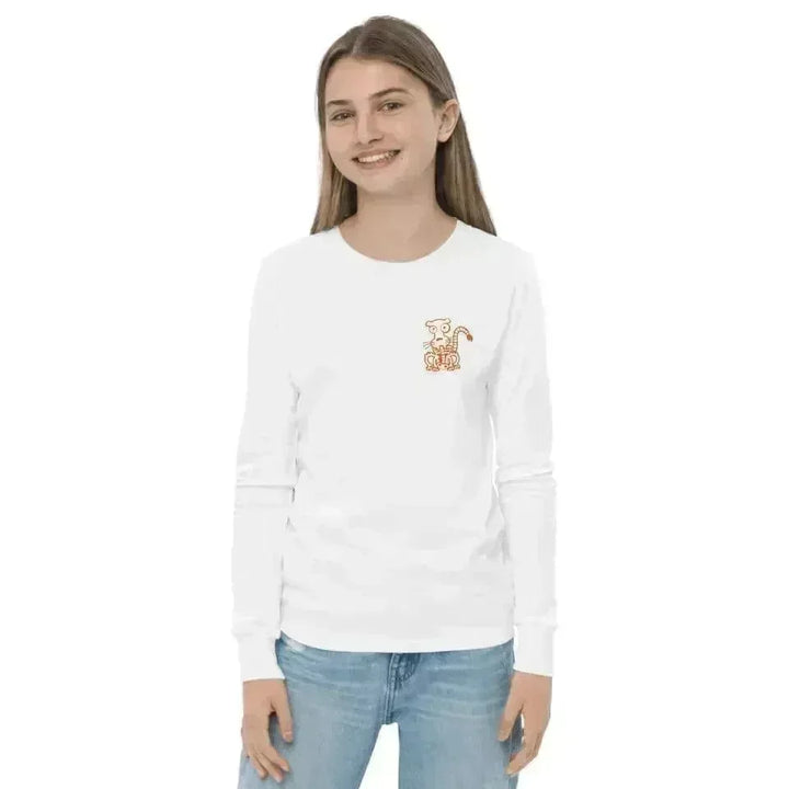 Custom Embroidered Haunted Zoo Animals Long Sleeve T-Shirt - ARTFULANE
