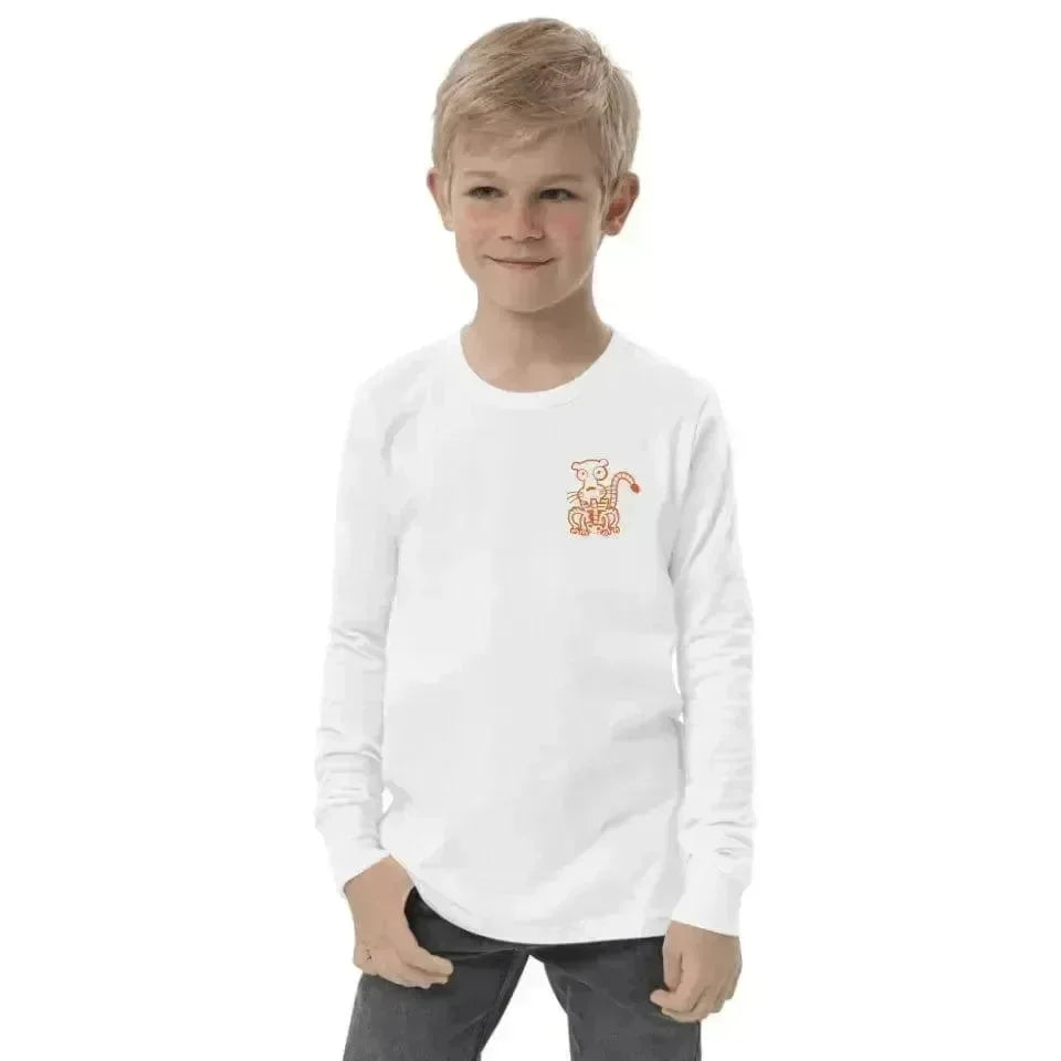 Custom Embroidered Haunted Zoo Animals Long Sleeve T-Shirt - ARTFULANE